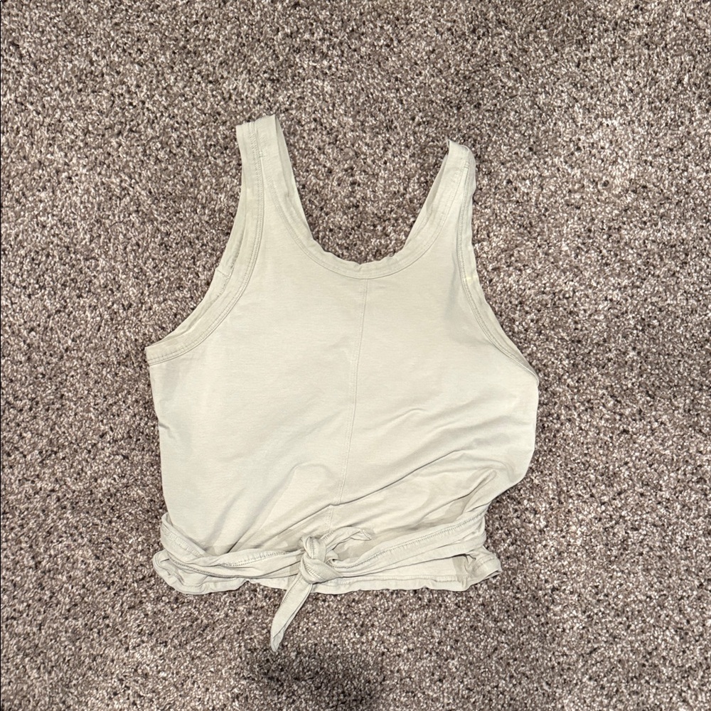 Lululemon Athletica Cream Tie-Front Tank Top